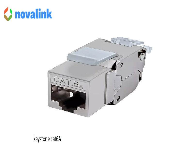 Ổ cắm, nh&acirc;n  mạng Cat6A Novalink CC-04-00242 - Chống nhiễu, 10Gbps, ch&iacute;nh h&atilde;ng